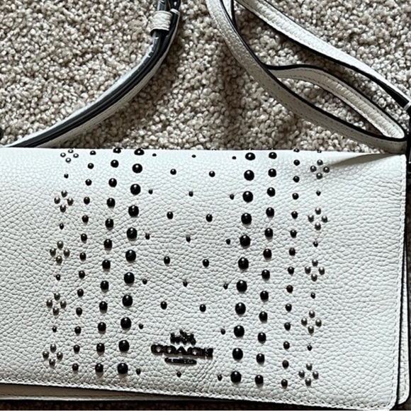 Coach Handbags - Coach White Crossbody Bag with Black Accents